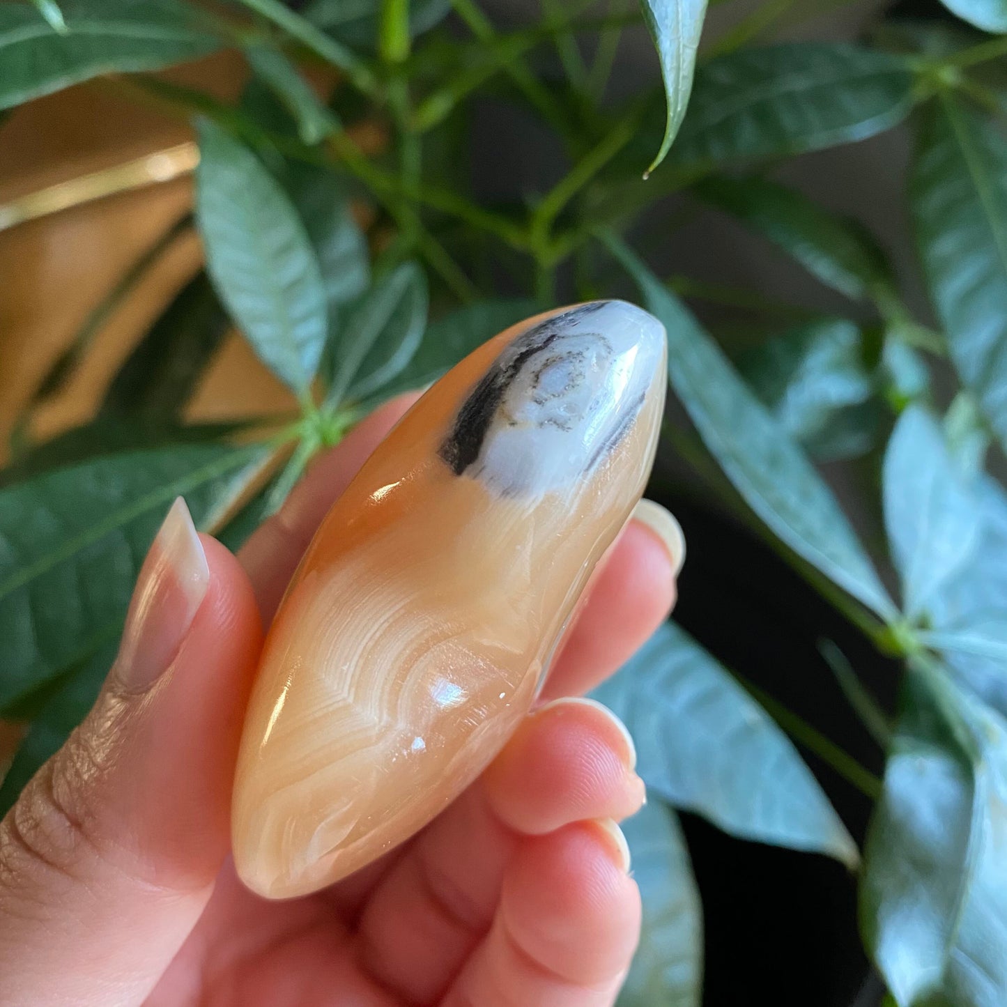 Honey Calcite Heart | 3.6 oz | 2.2" | Heart Carving | Crystal Carving | Calcite | HCH2