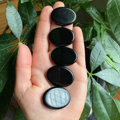 Obsidian Worry Stone | Crystal Worry Stone | Intuitively Selected (random)