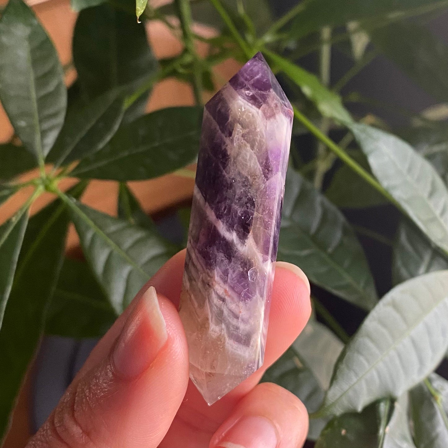 Double Terminated Dream Amethyst Point | Crystal Point | Dream Amethyst | Chevron Amethyst | DT Point | DTA1