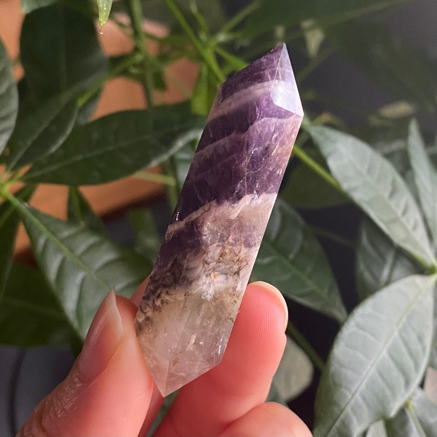 Double Terminated Dream Amethyst Point | Crystal Point | Dream Amethyst | Chevron Amethyst | DT Point | DTA1