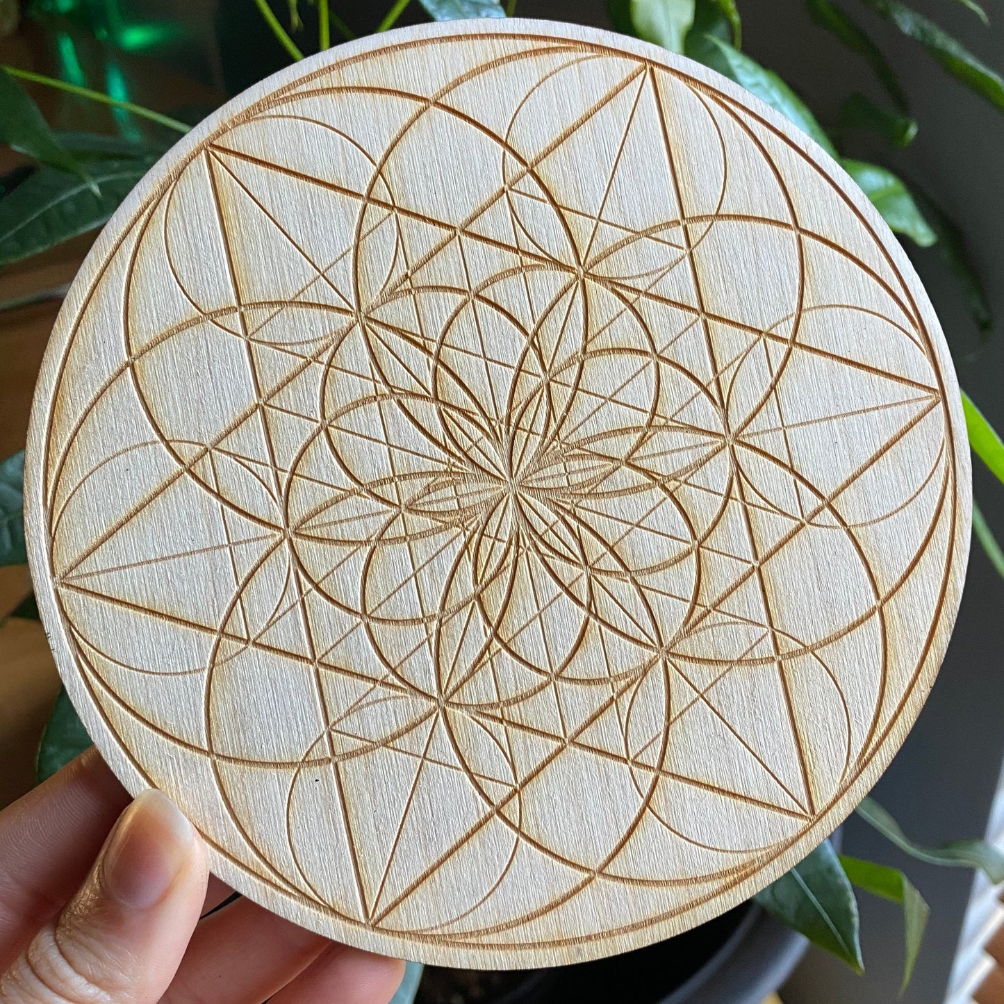 Seed of Life Crystal Grid | 6" | Wooden Crystal Grid | Sacred Geometry | Altar Tools | Meditation Tools
