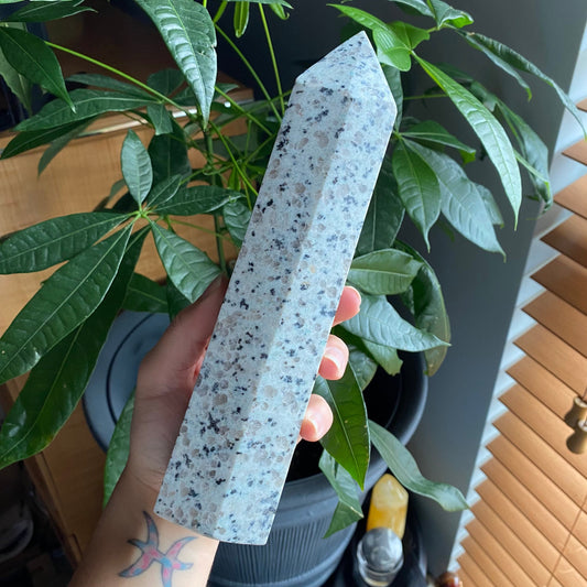 Kiwi Jasper Tower | 2 lb 3.5 oz | 8.75" | Crystal Tower | Large Tower | Jasper Tower