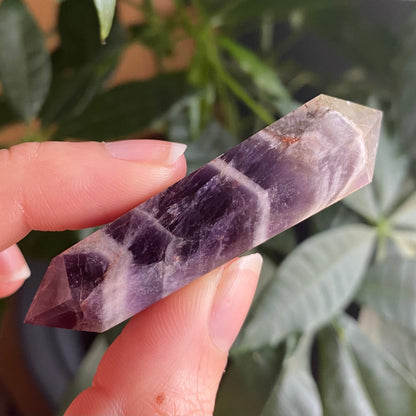 Double Terminated Dream Amethyst Point | Crystal Point | Dream Amethyst | Chevron Amethyst | DT Point | DTA1