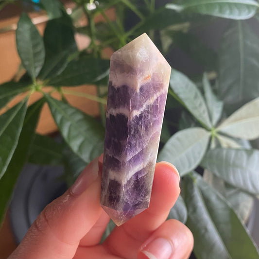 Double Terminated Dream Amethyst Point | Crystal Point | Dream Amethyst | Chevron Amethyst | DT Point | DTA2