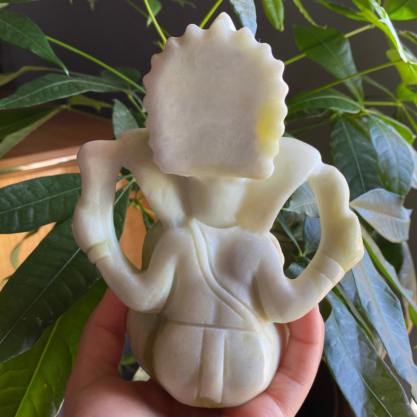 Serpentine Ganesh Statue | 1 lb 14.2 oz | 6.3" | Crystal Carving | Ganesh Idol | Deity Statue