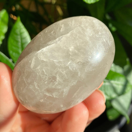 Smoky Quartz Palm Stone | 3.8 oz | 2.4 in | Crystal Palm Stone | SQ5