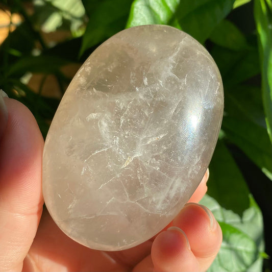 Smoky Quartz Palm Stone | 3.8 oz | 2.6 in | Crystal Palm Stone | SQ6