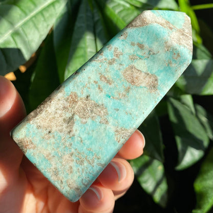 Blue Aragonite Tower w/ Quartz Inclusions | 3.6" | 8.9 oz | Crystal Tower | **IMPERFECT POINT**