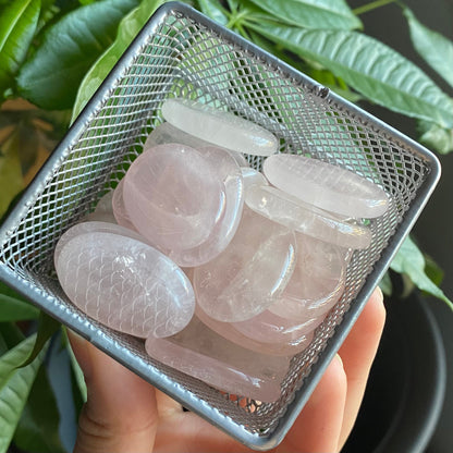 Rose Quartz Worry Stone | Crystal Worry Stone | Intuitively Selected (random)