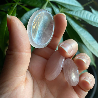 Rose Quartz Worry Stone | Crystal Worry Stone | Intuitively Selected (random)