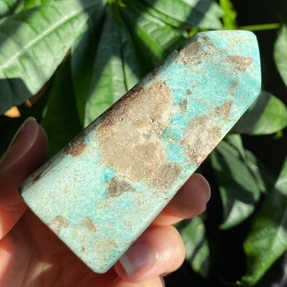 Blue Aragonite Tower w/ Quartz Inclusions | 3.6" | 8.9 oz | Crystal Tower | **IMPERFECT POINT**