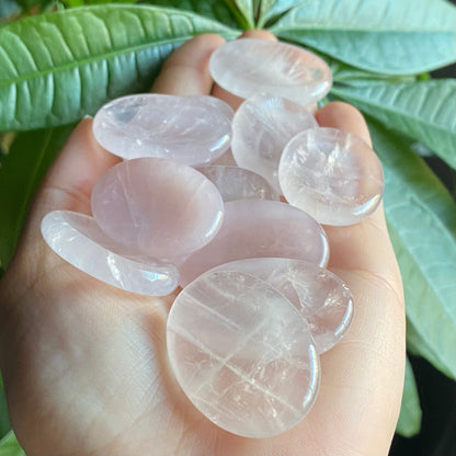 Rose Quartz Worry Stone | Crystal Worry Stone | Intuitively Selected (random)