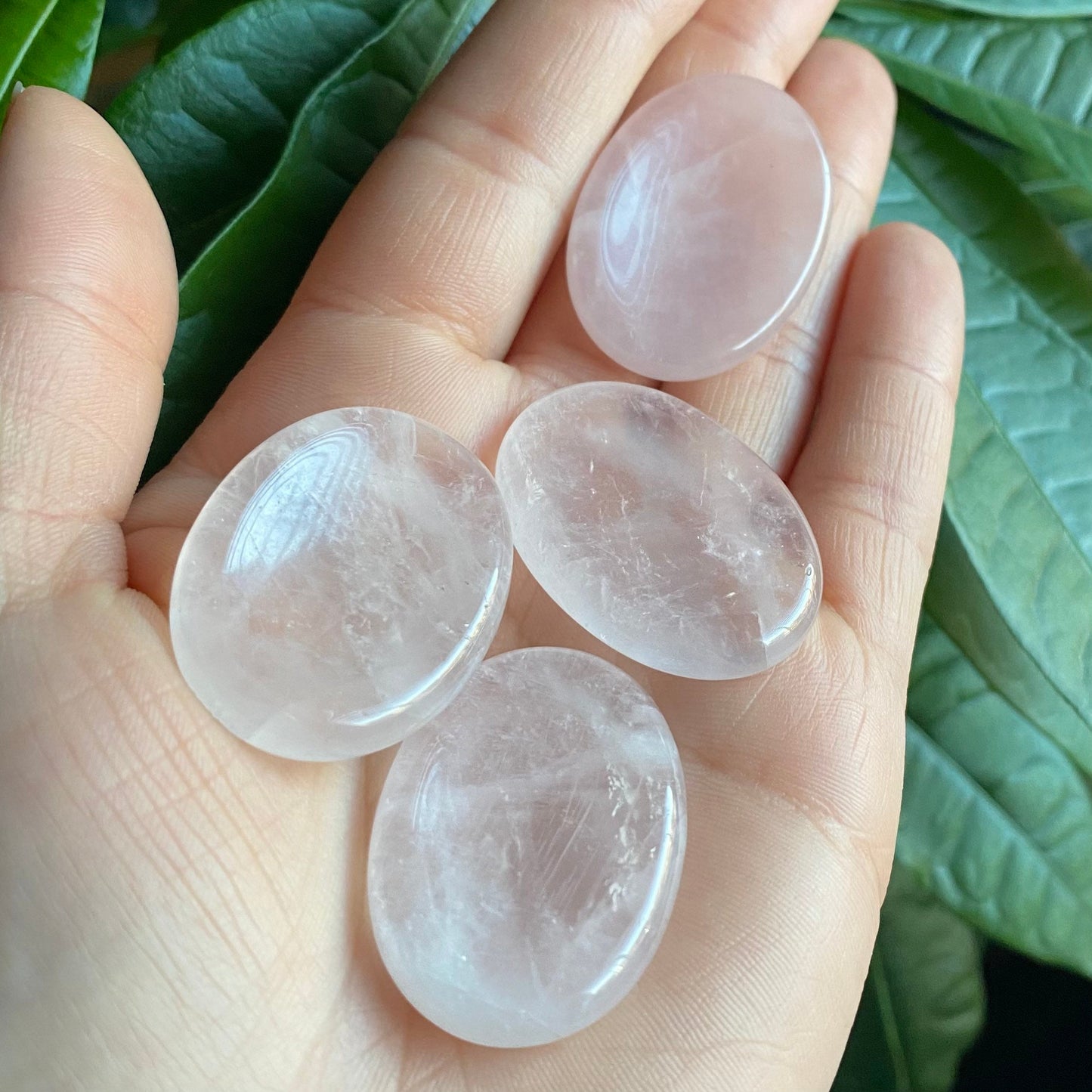 Rose Quartz Worry Stone | Crystal Worry Stone | Intuitively Selected (random)