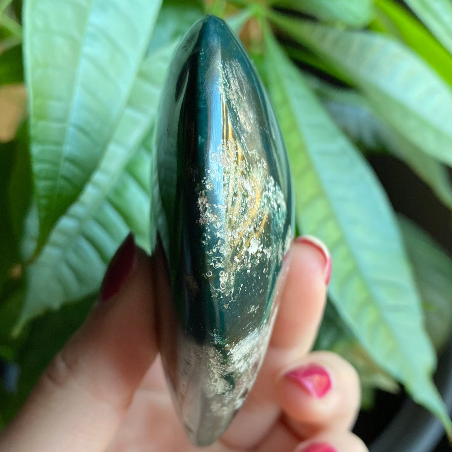 Ocean Jasper Heart | 7.6 oz | 3.1" | Jasper | Jasper Heart | Crystal Heart