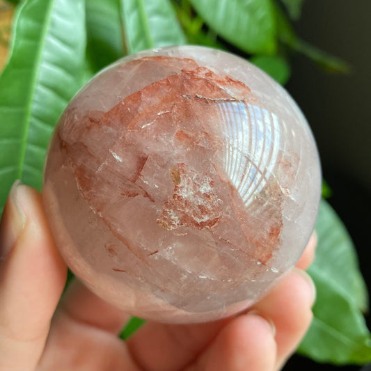 Fire Quartz Sphere | 2.2" | 9.1 oz | Crystal Sphere | Quartz Sphere