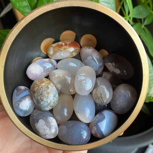 Flower Agate Tumbled Stone | Tumbled Stone | Intuitively Selected (random)
