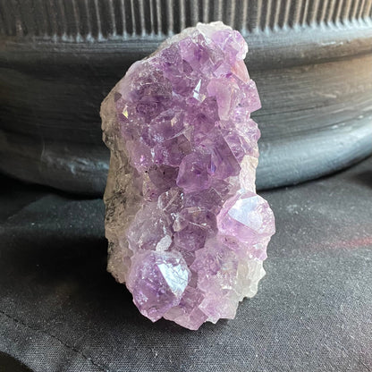 Raw Amethyst Geode | 13.3 oz | 3.3” | Rough Amethyst | Cathedral Amethyst | Crystal Cluster | Cut Base | Uruguay | Free Standing | AG5