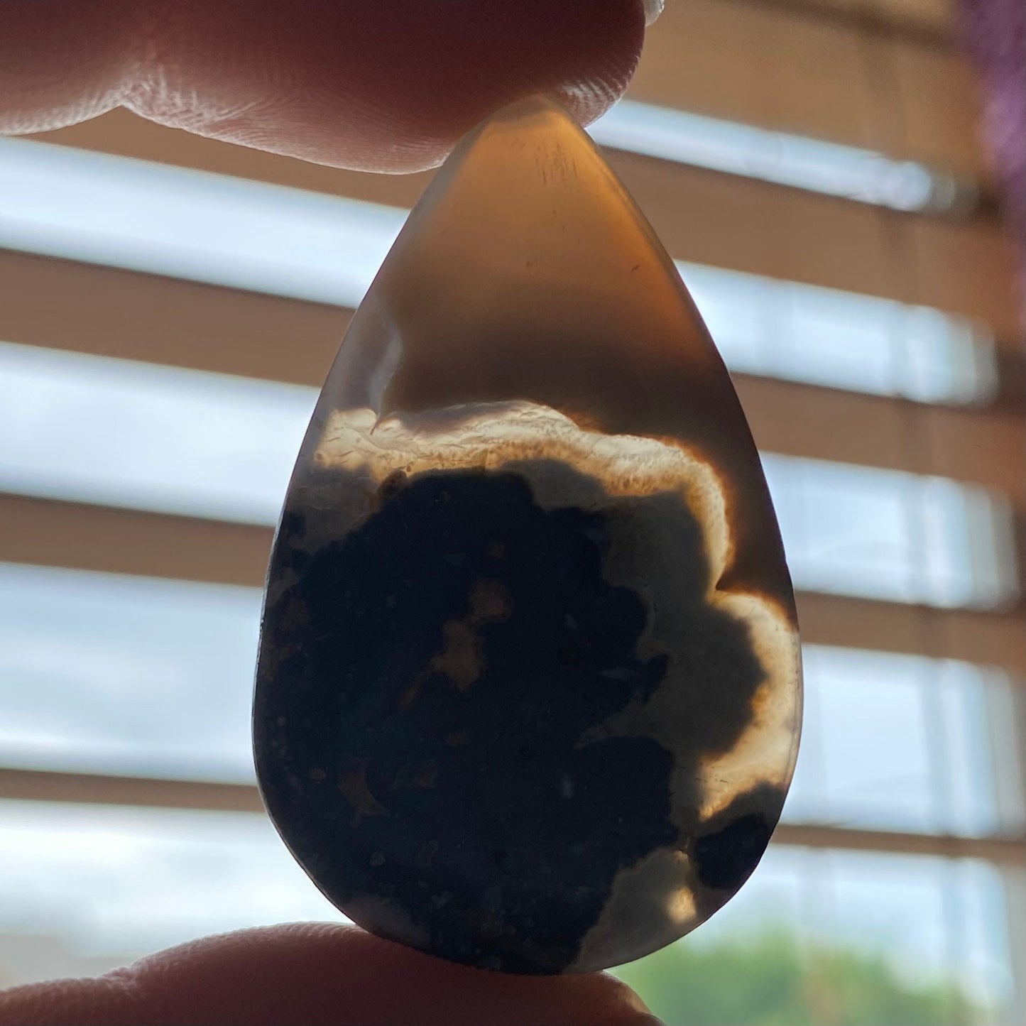 Tree Agate Cabochon | 1.6 in | Dendritic Agate | Cabochon | For Wire Wrapping | For Jewelry Making | Teardrop Shape | TAC1