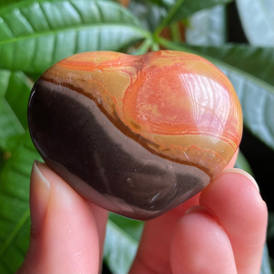 Polychrome Jasper Heart | 1.7 oz | 1.8" | Jasper | Crystal Heart | PJH1
