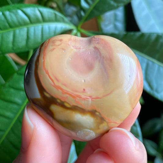 Polychrome Jasper Heart | 1.4 oz | 1.6" | Jasper | Crystal Heart | PJH2