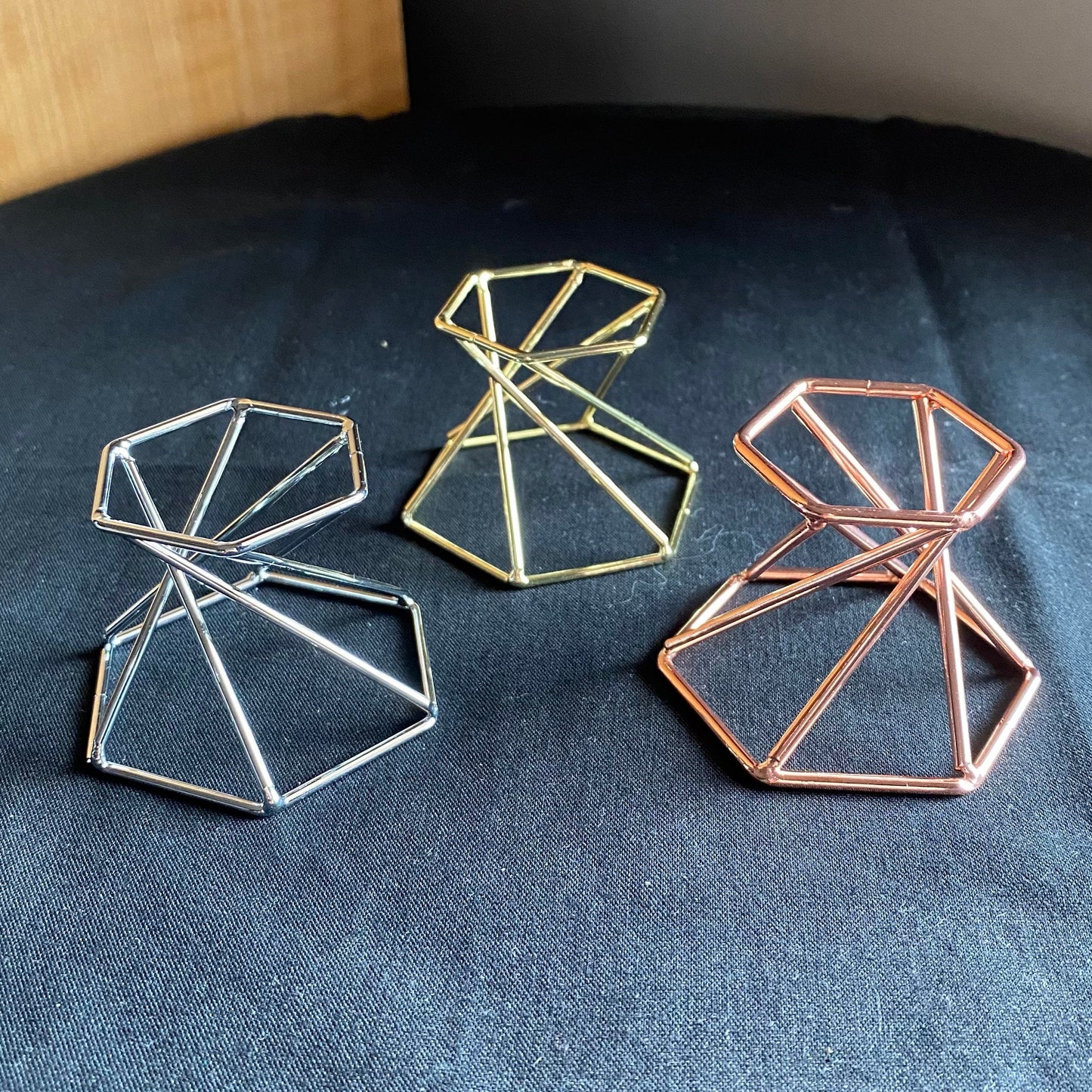 Hexagonal Double-Sided Sphere Stand | STAND ONLY | Crystal Stand | Crystal Sphere Stand