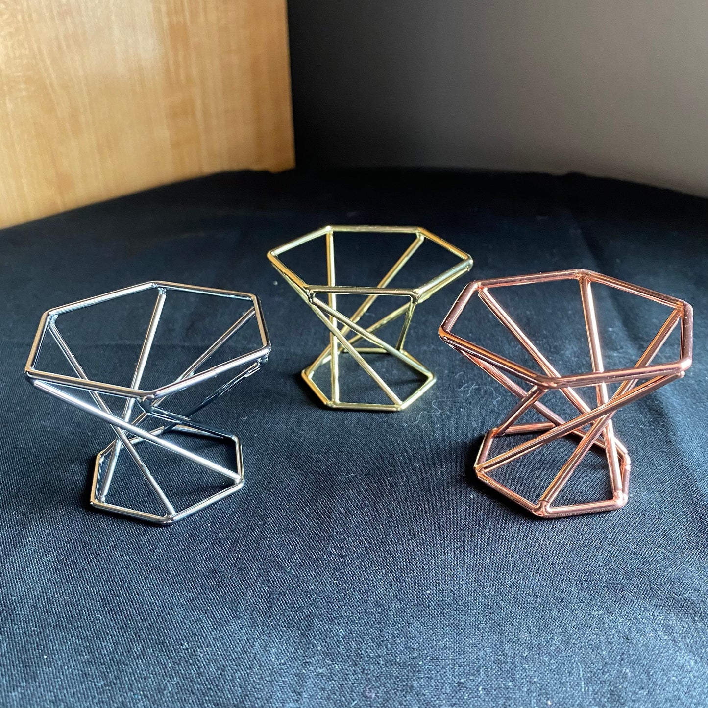 Hexagonal Double-Sided Sphere Stand | STAND ONLY | Crystal Stand | Crystal Sphere Stand