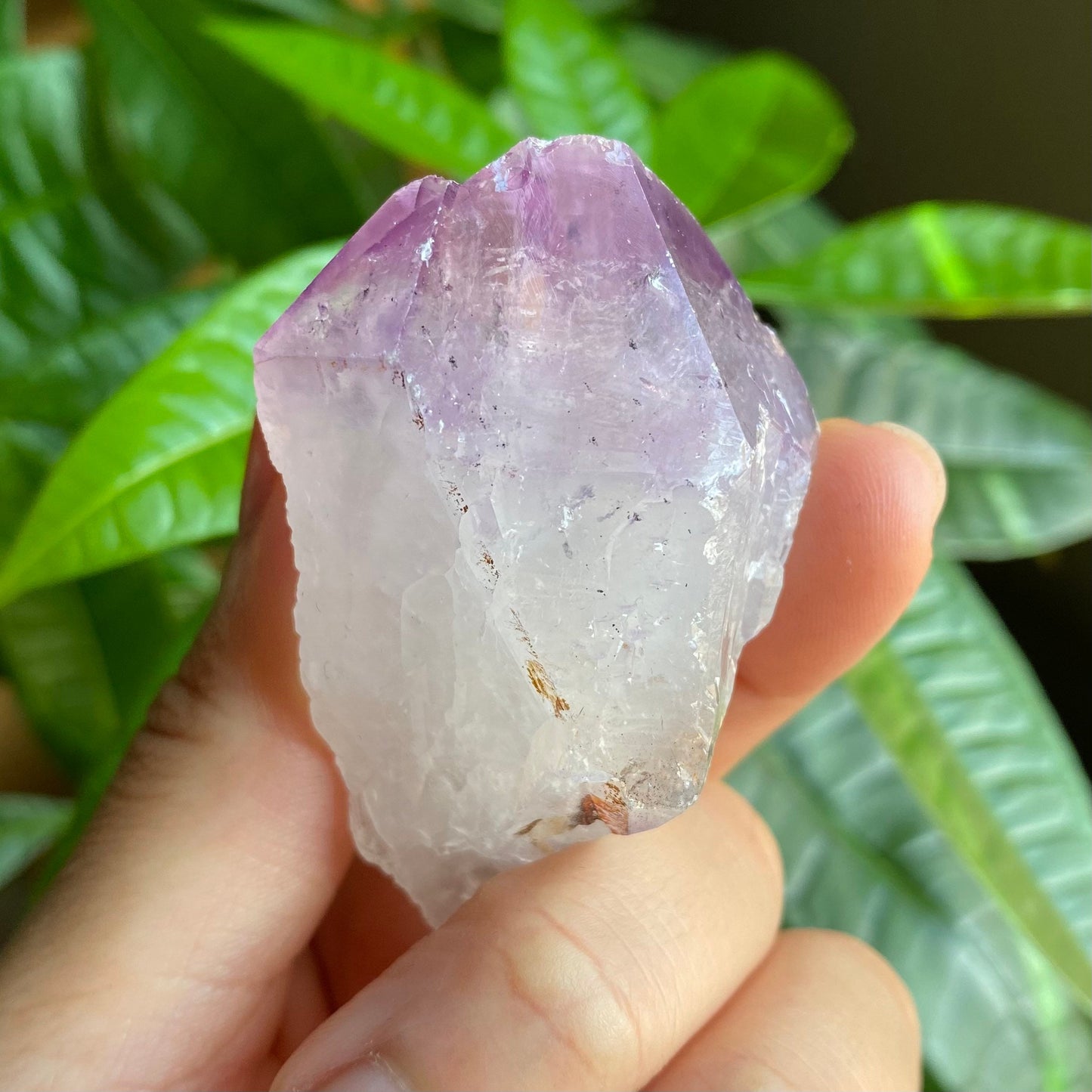 Natural Amethyst Point | Iron Inclusion | 2.5 oz | 2.6 in | Large Crystal Point | Brazilian Amethyst | Rough Amethyst | AP6