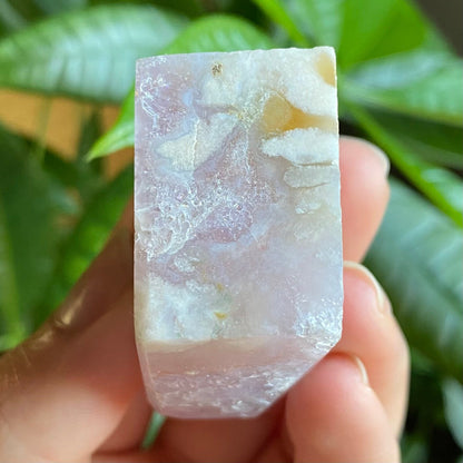 Amethyst Flower Agate Freeform | 2.2 oz | 1.7" | Amethyst Freeform | Flower Agate Freeform | Crystal Freeform