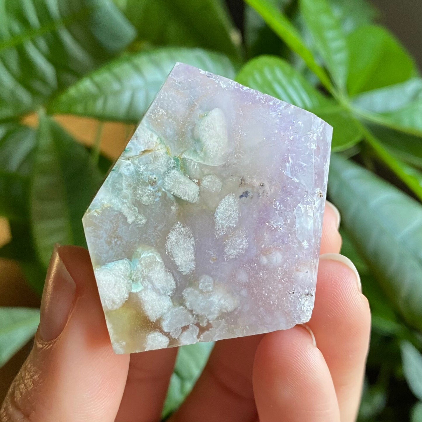 Amethyst Flower Agate Freeform | 2.2 oz | 1.7" | Amethyst Freeform | Flower Agate Freeform | Crystal Freeform