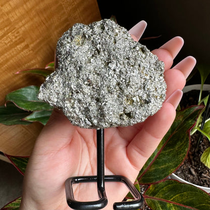 Pyrite Cluster on Stand | 10.7 oz | 4.2" | Pyrite | Mineral Specimen | Fools Gold | Attract Abundance | Pyrite Specimen | PS2