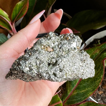 Pyrite Cluster on Stand | 10.7 oz | 4.2" | Pyrite | Mineral Specimen | Fools Gold | Attract Abundance | Pyrite Specimen | PS2