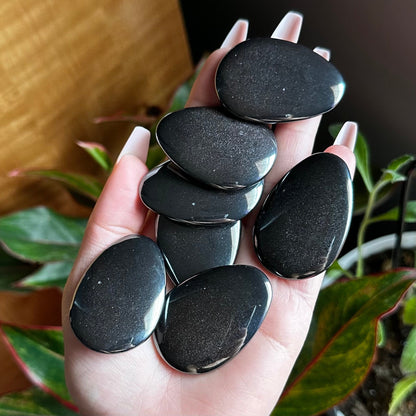 Hematite Worry Stone | Specular Hematite | Crystal Worry Stone | Intuitively Selected (random)