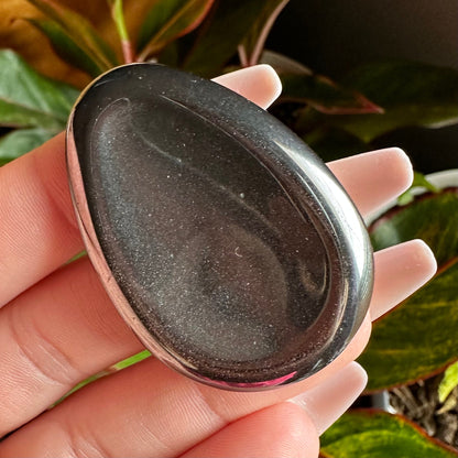Hematite Worry Stone | Specular Hematite | Crystal Worry Stone | Intuitively Selected (random)