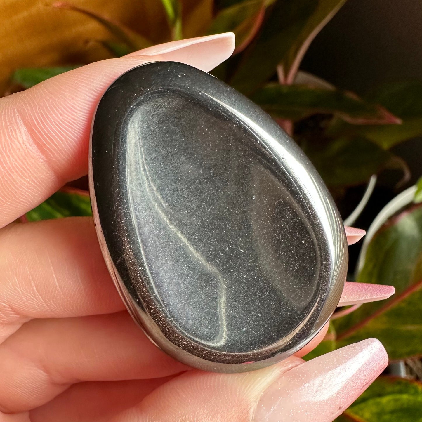 Hematite Worry Stone | Specular Hematite | Crystal Worry Stone | Intuitively Selected (random)
