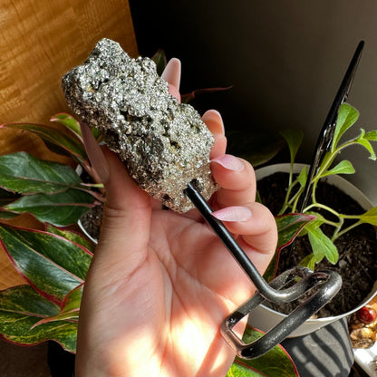 Pyrite Cluster on Stand | 9.8 oz | 4.8" | Pyrite | Mineral Specimen | Fools Gold | Attract Abundance | Pyrite Specimen | PS1