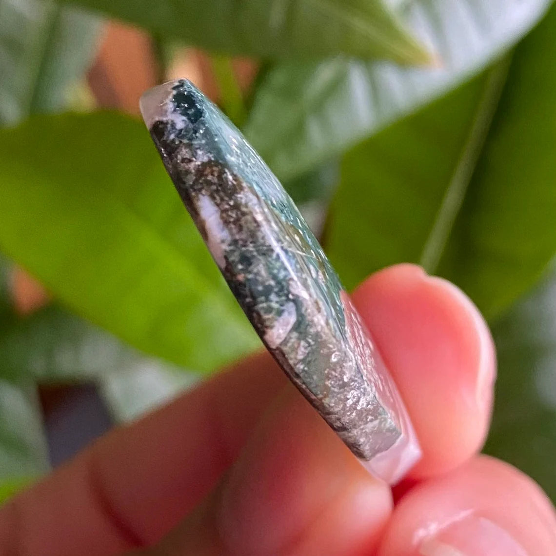 Tree Agate Cabochon | 1.6 in | Dendritic Agate | Cabochon | For Wire Wrapping | For Jewelry Making | Teardrop Shape | TAC1